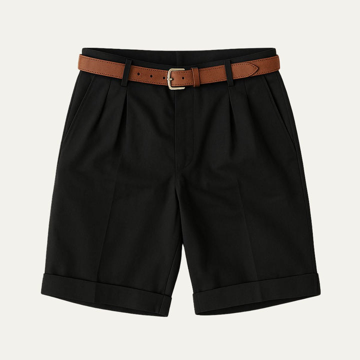 Men's Chino Shorts - Double Pleat - Summer Casual