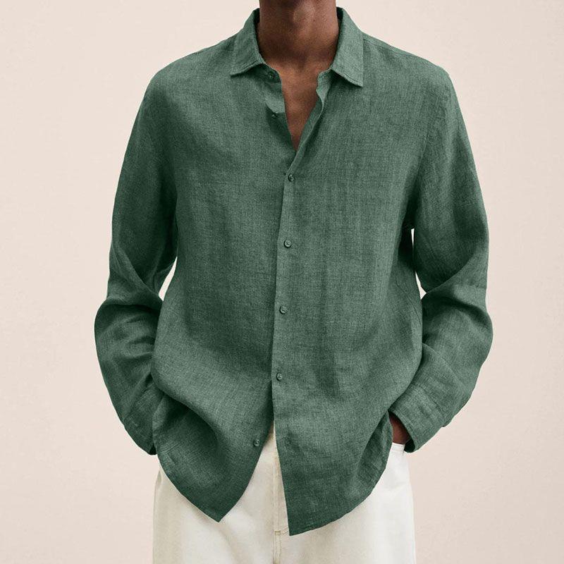 Men's Elegant Cotton Dress Shirt - Formal Occasion