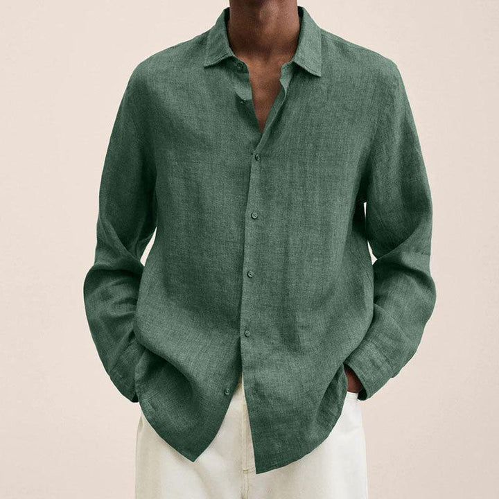 Men's Elegant Cotton Dress Shirt - Formal Occasion