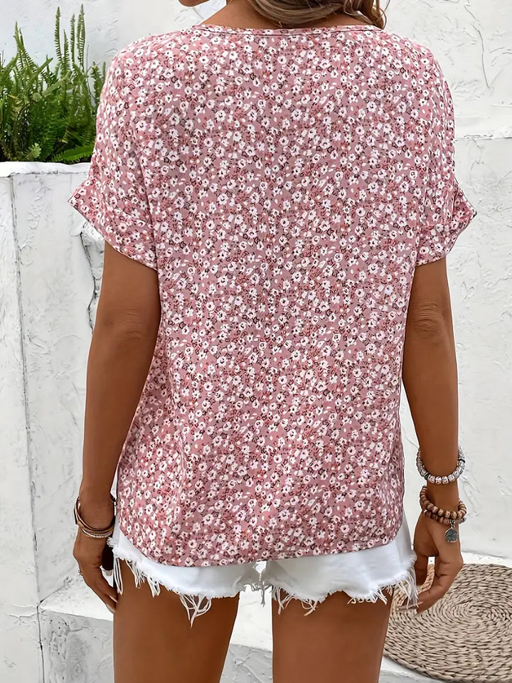 Emily | Women's Floral Button-Up Blouse, Casual Summer