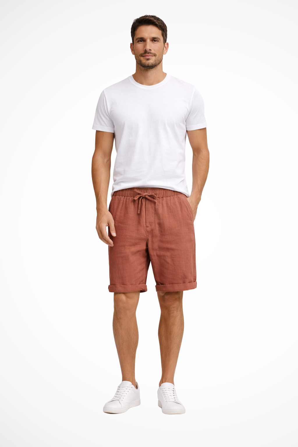 Men's Casual Drawstring Cotton Shorts - Summer Comfort