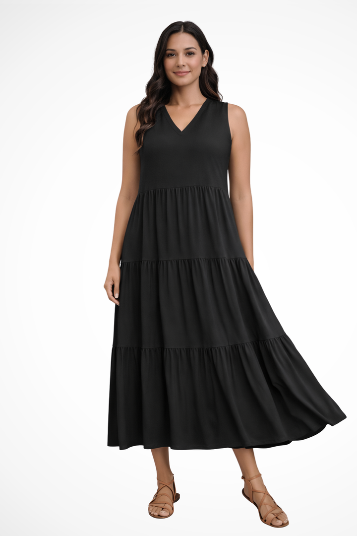 Women's Tiered Maxi Dress - Summer Chiffon