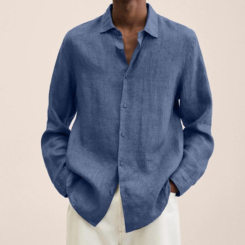 Men's Elegant Cotton Dress Shirt - Formal Occasion