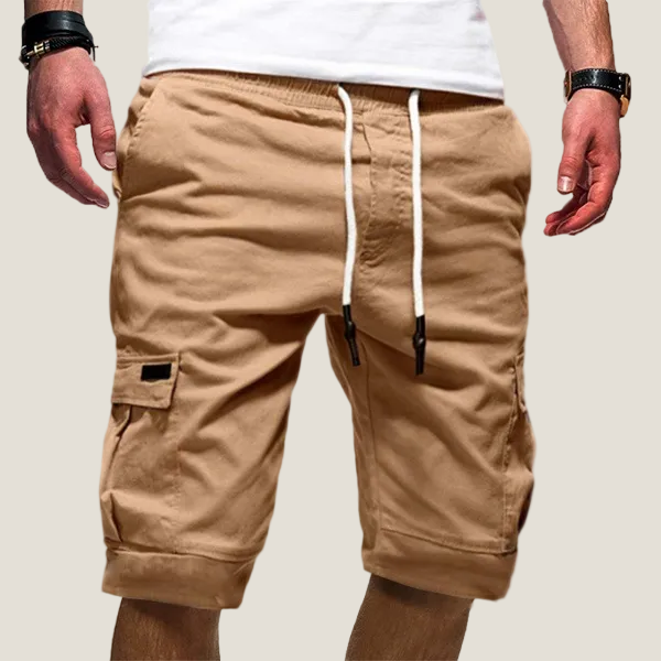 Men's Cargo Shorts - Twin Flap Pockets Set - Relaxed Fit