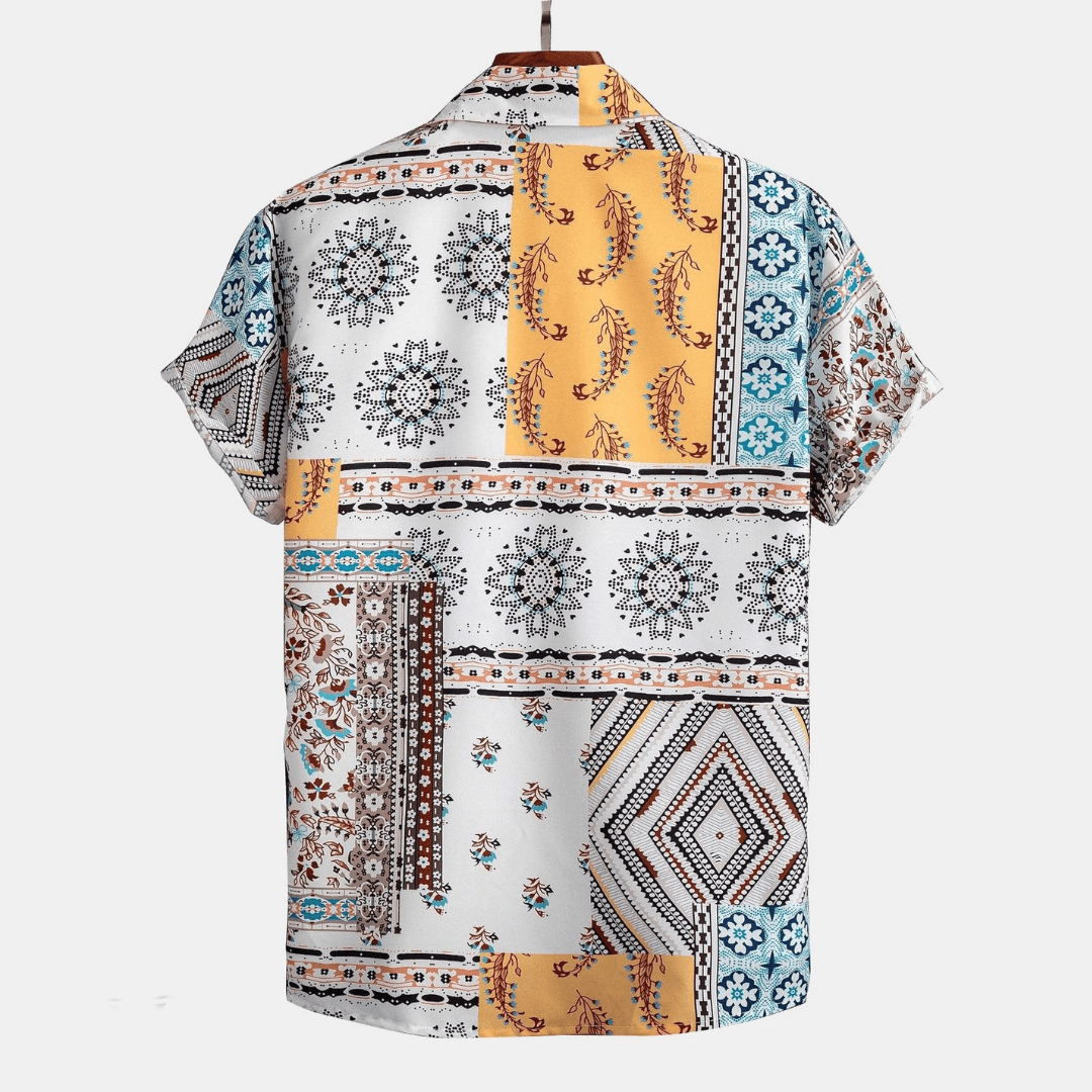 Men's Printed Shirt and Shorts Set - Summer Casual