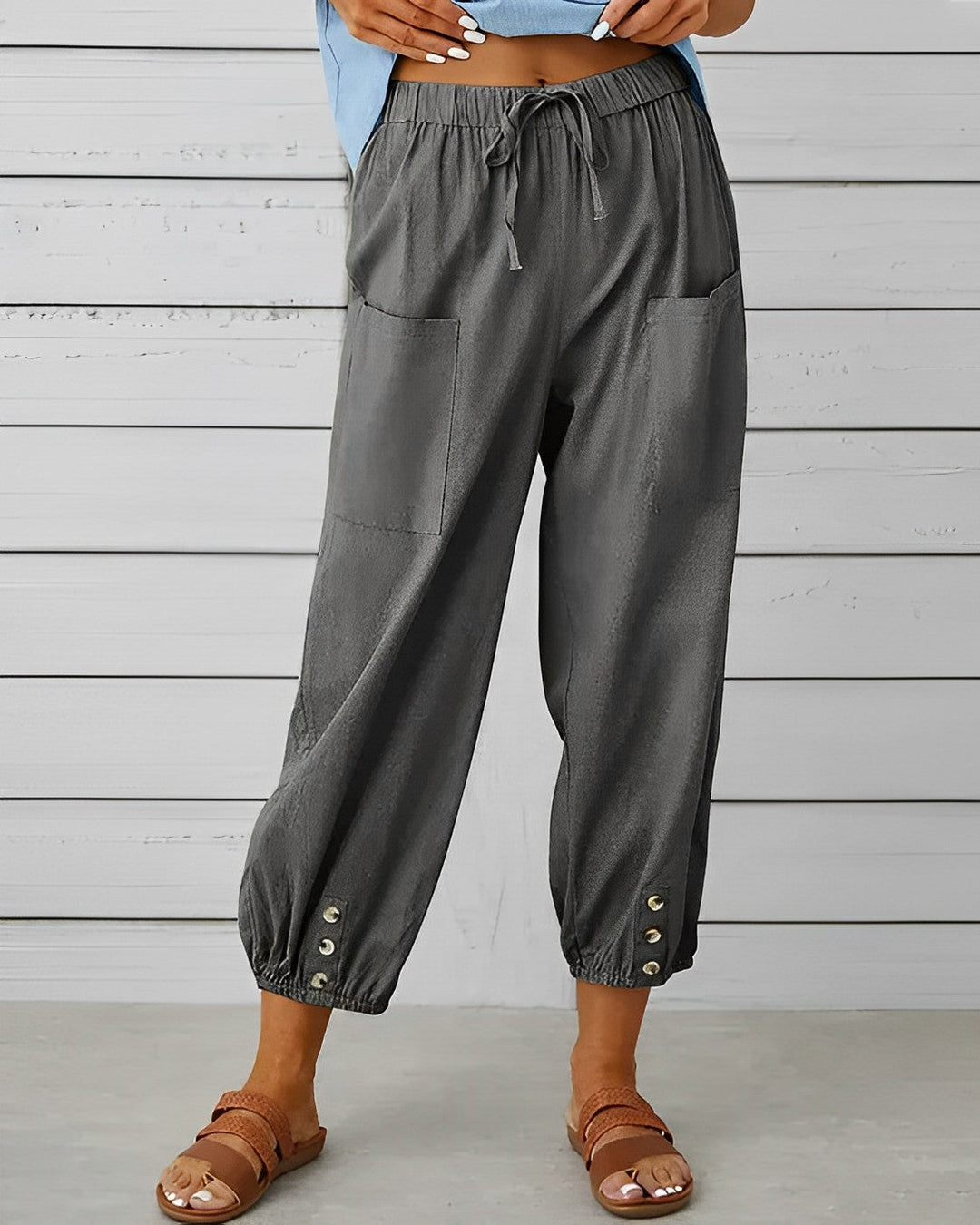 Maya | Women's High-Waisted Wide Leg Pants, Casual