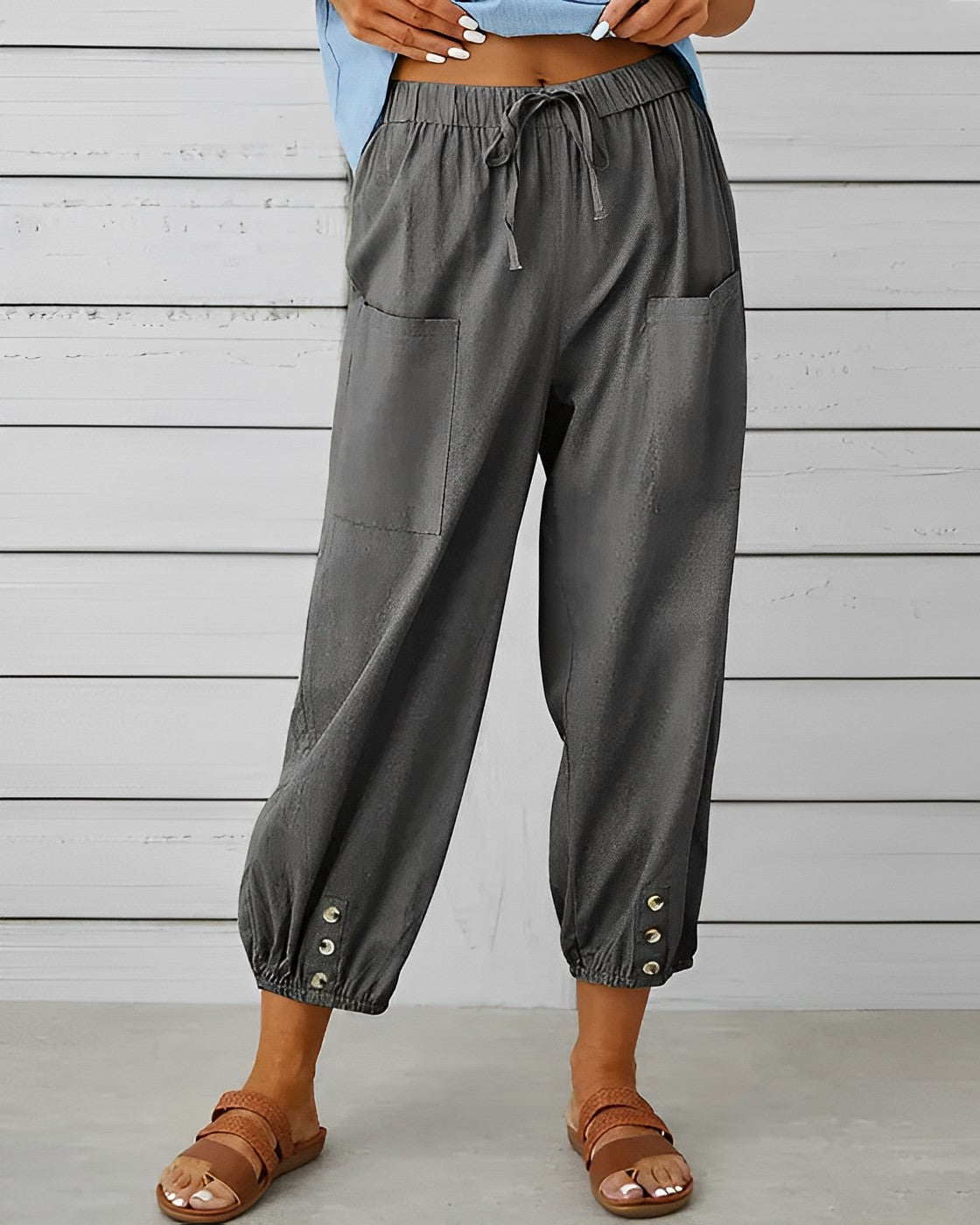 Maya | Women's High-Waisted Wide Leg Pants, Casual