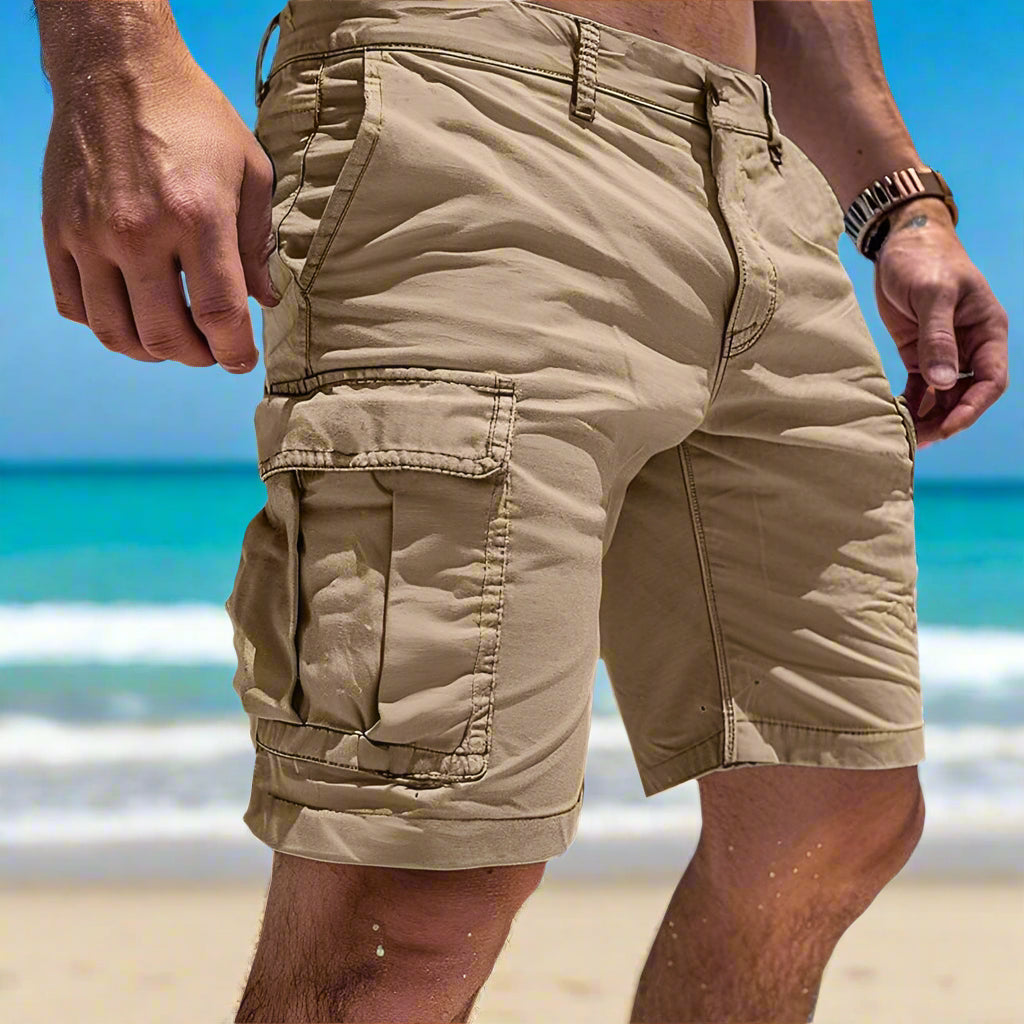Men's Cargo Cotton Short Pants - Casual Outdoor
