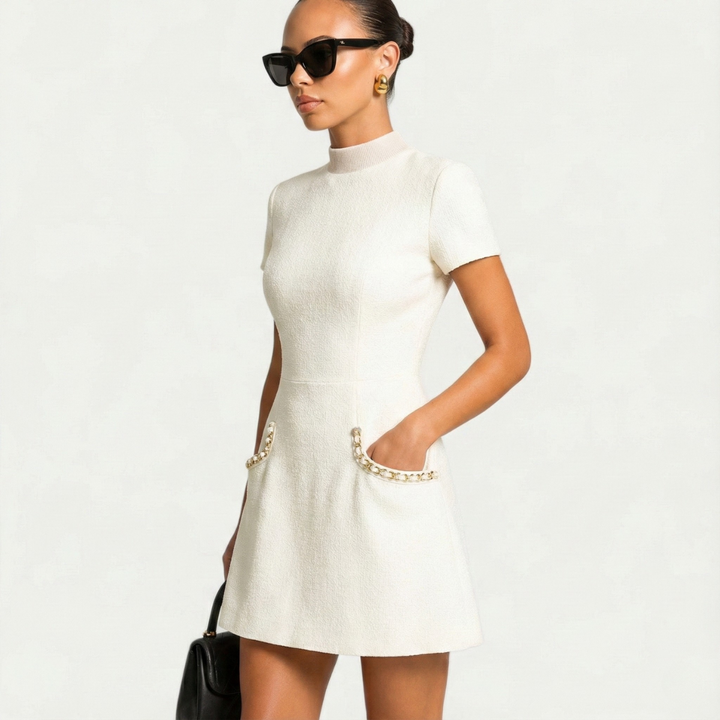 Women's Mini Dress with Pocket Detailing - Casual Summer