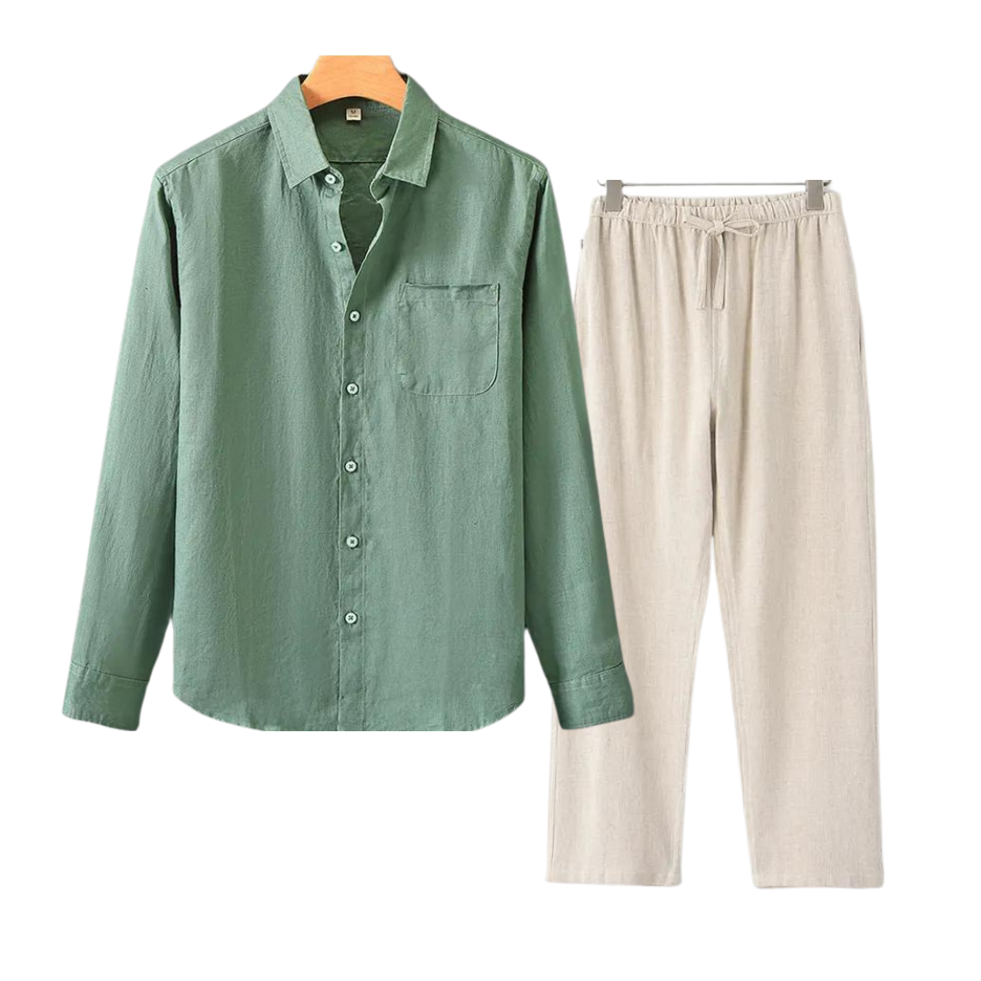 Beau | Men's Casual Cotton Button-Up Shirt