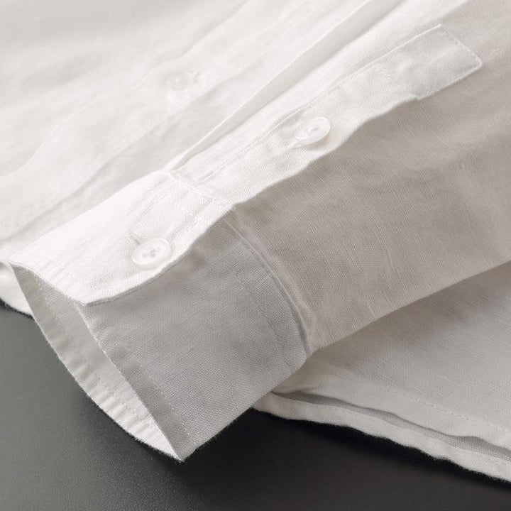 Men's Casual Linen Long Sleeve Shirt - Summer Comfort