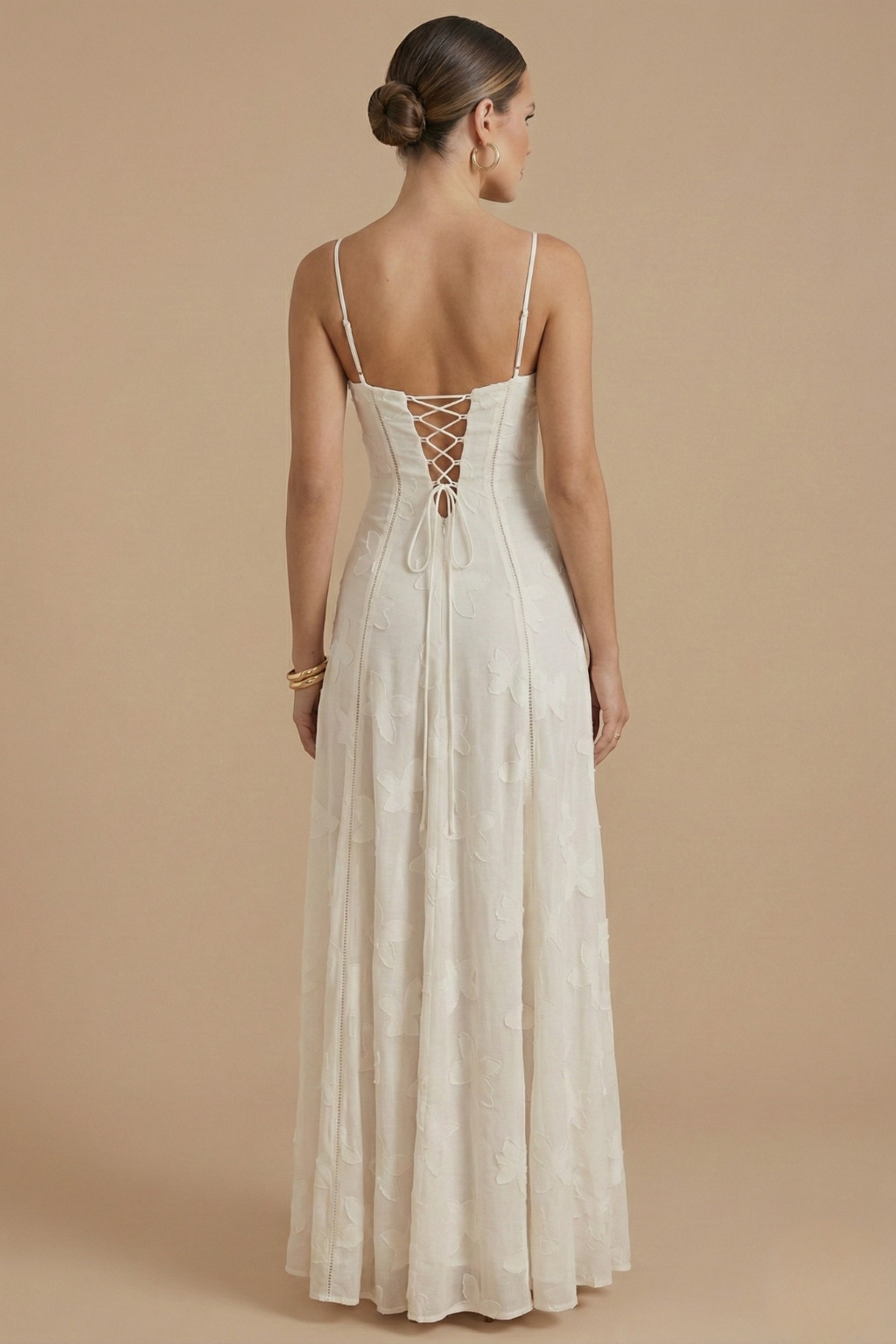 Women's Floral Chiffon Maxi Dress - Summer Evening