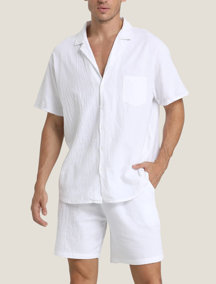 Men's Relaxed Fit Shirt and Shorts Set - Summer Casual