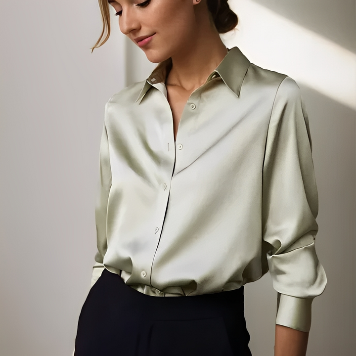 Carlette | Women's Blouse with Ruffled Sleeves, Casual