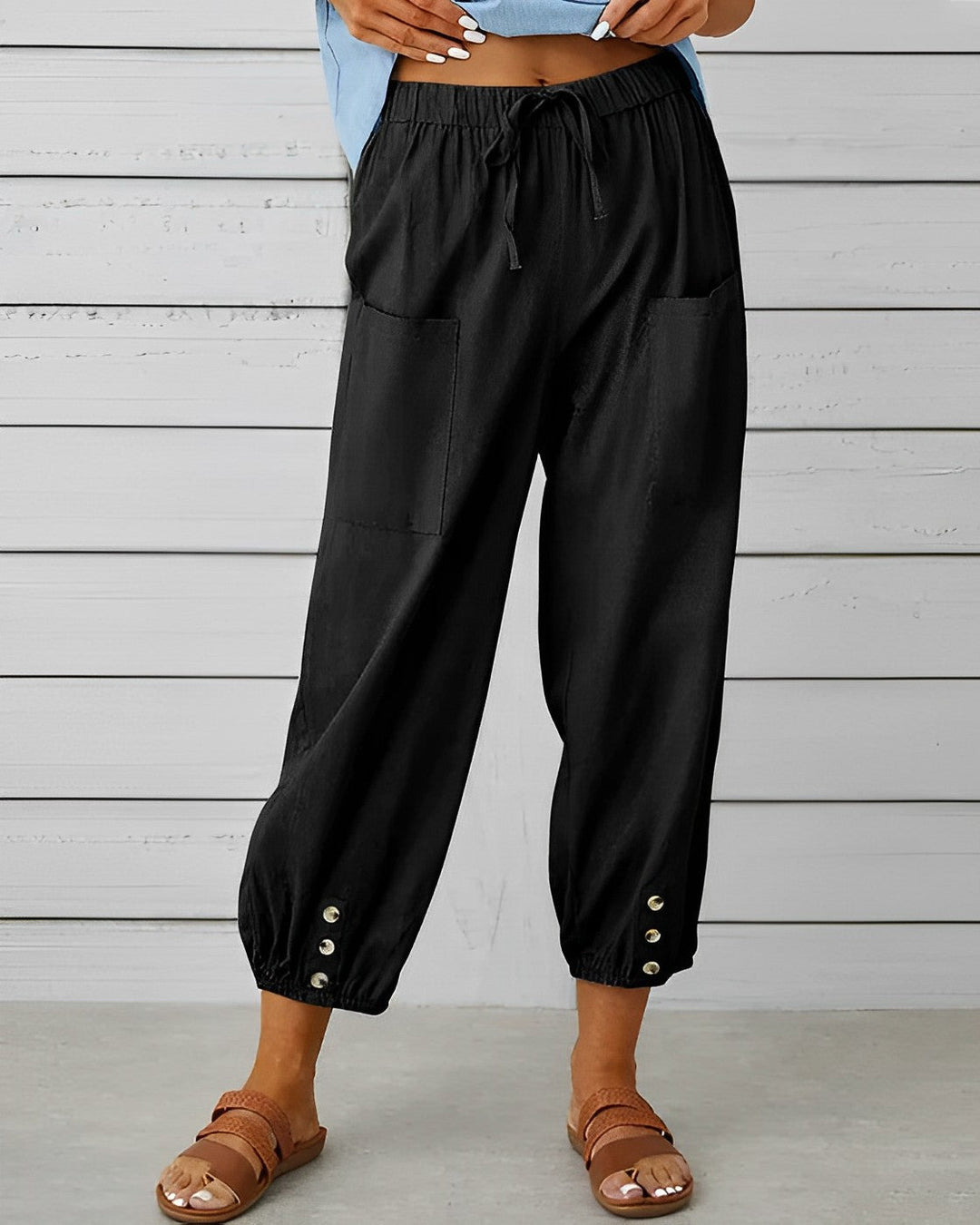 Maya | Women's High-Waisted Wide Leg Pants, Casual
