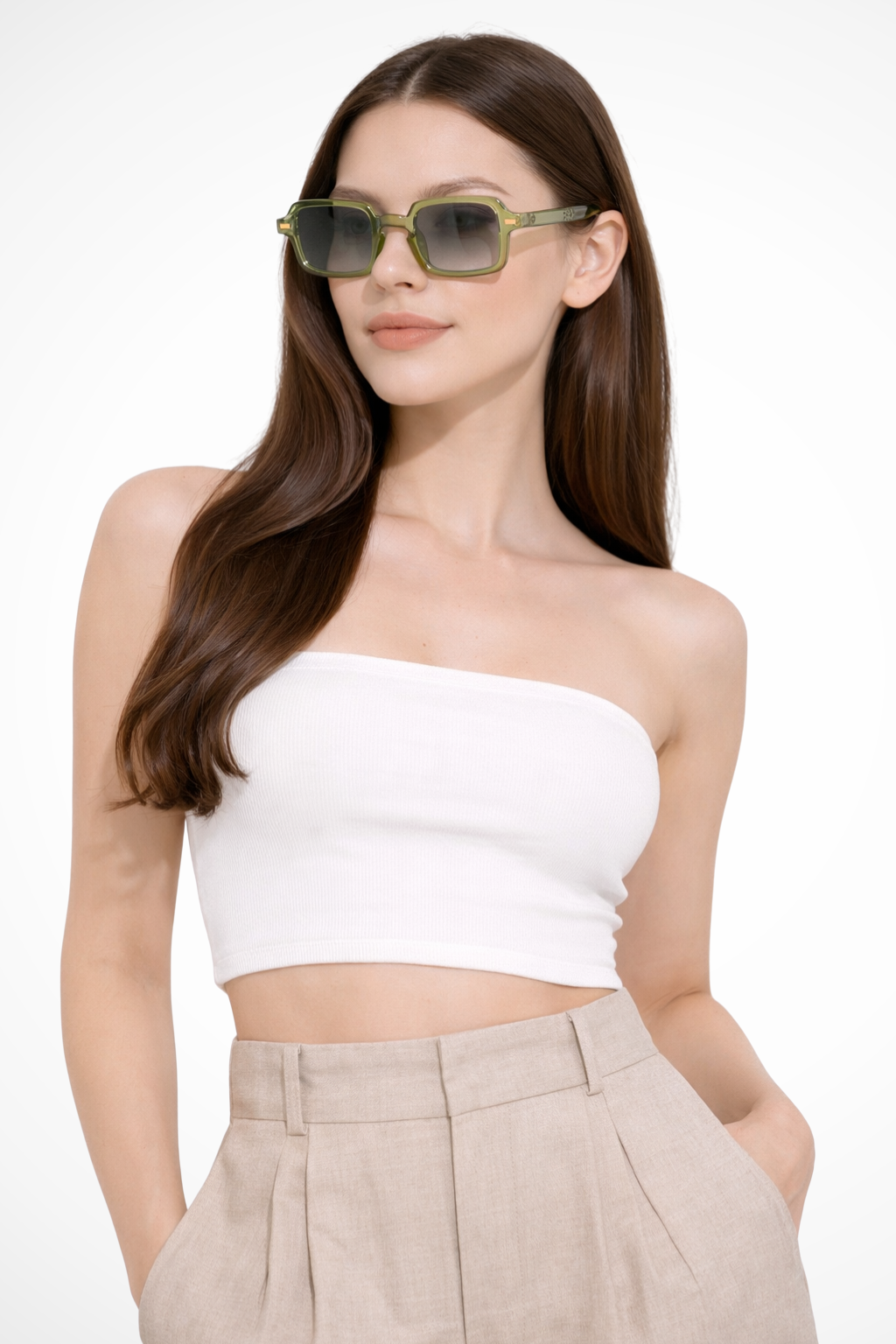 Women's Retro Square Frame Sunglasses - Summer Casual