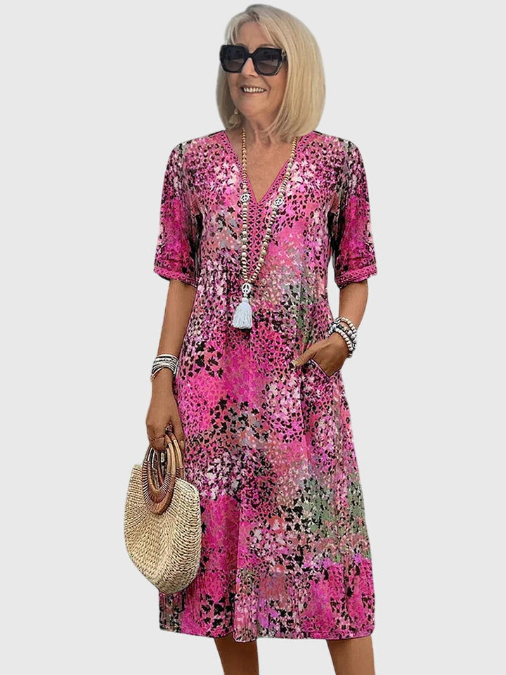 Emily | Women's Floral Midi Dress, Spring