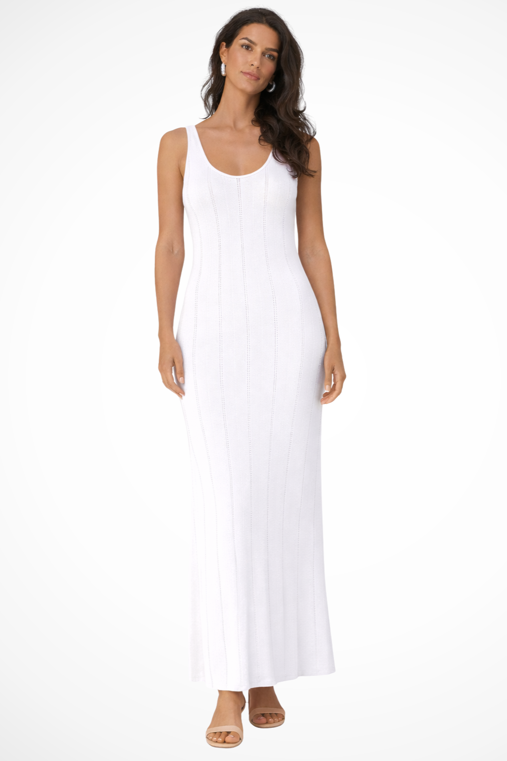 Women's Sleeveless Knit Maxi Dress - Summer Wedding Guest
