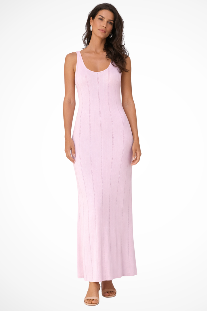 Women's Sleeveless Knit Maxi Dress - Summer Wedding Guest