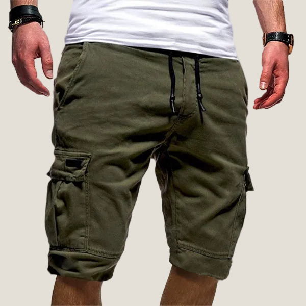 Men's Cargo Shorts - Twin Flap Pockets Set - Relaxed Fit