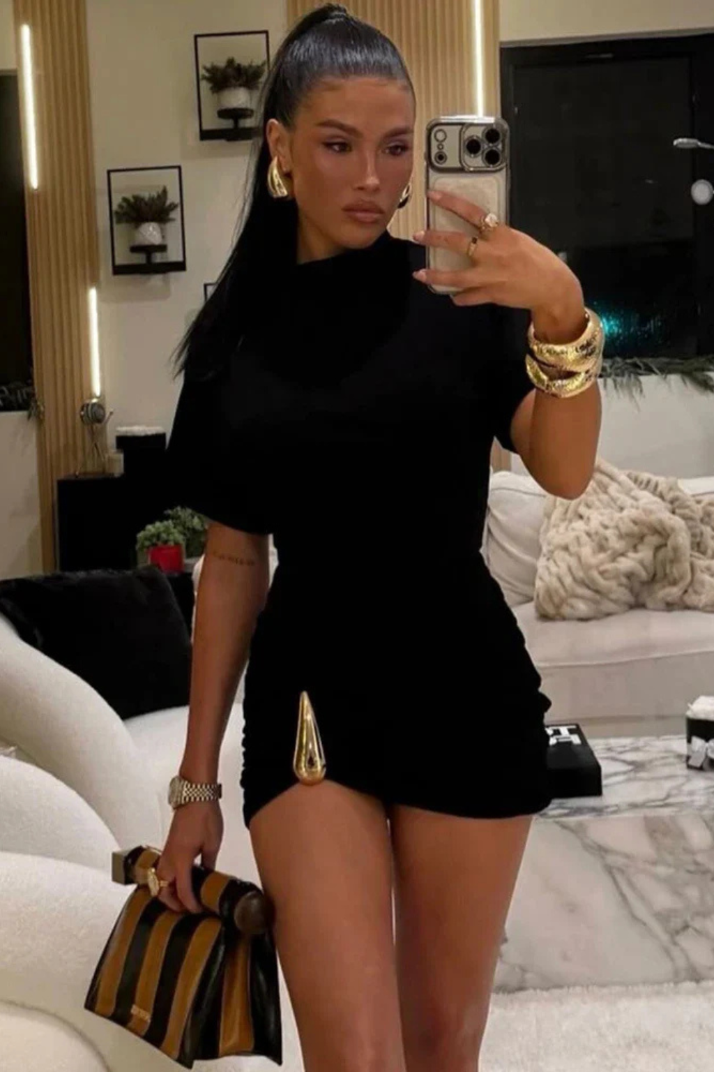 Women's Ruched Bodycon Mini Dress - Summer Wedding Guest