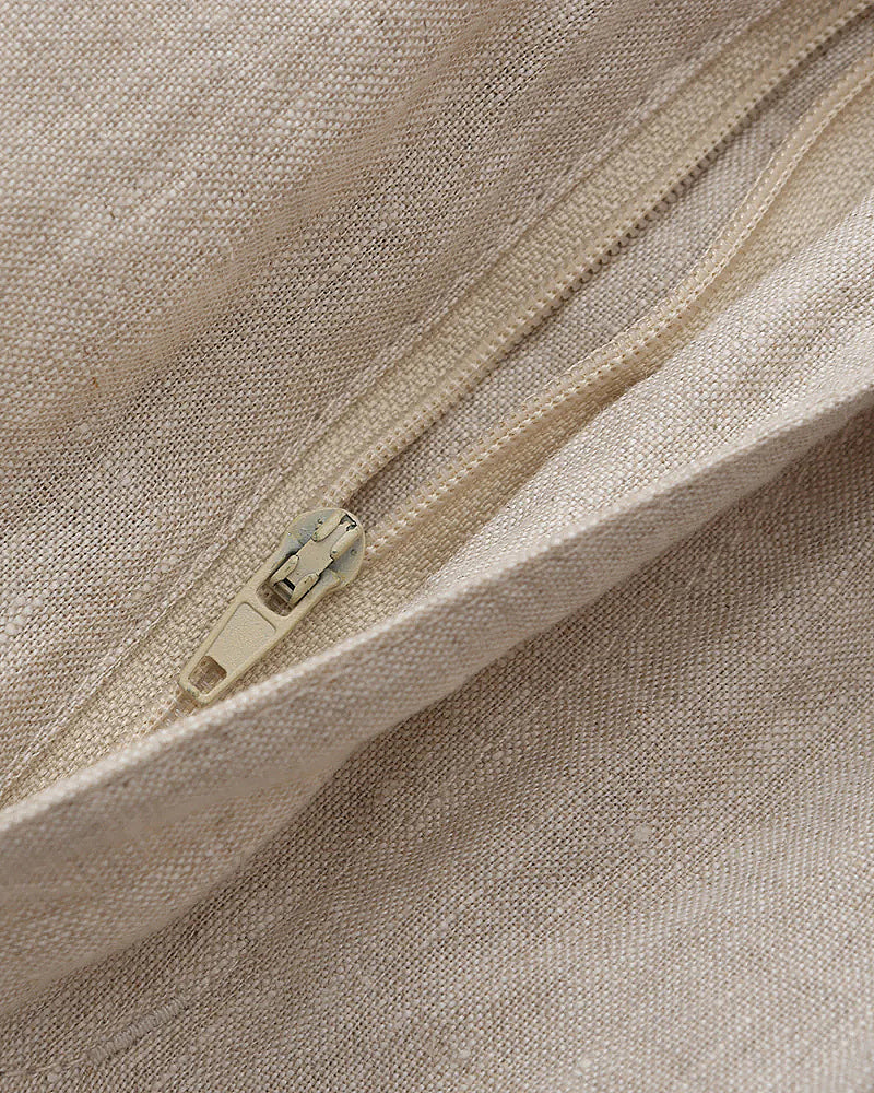 Men's Linen Shorts - Relaxed Fit with Zip Pocket Detail