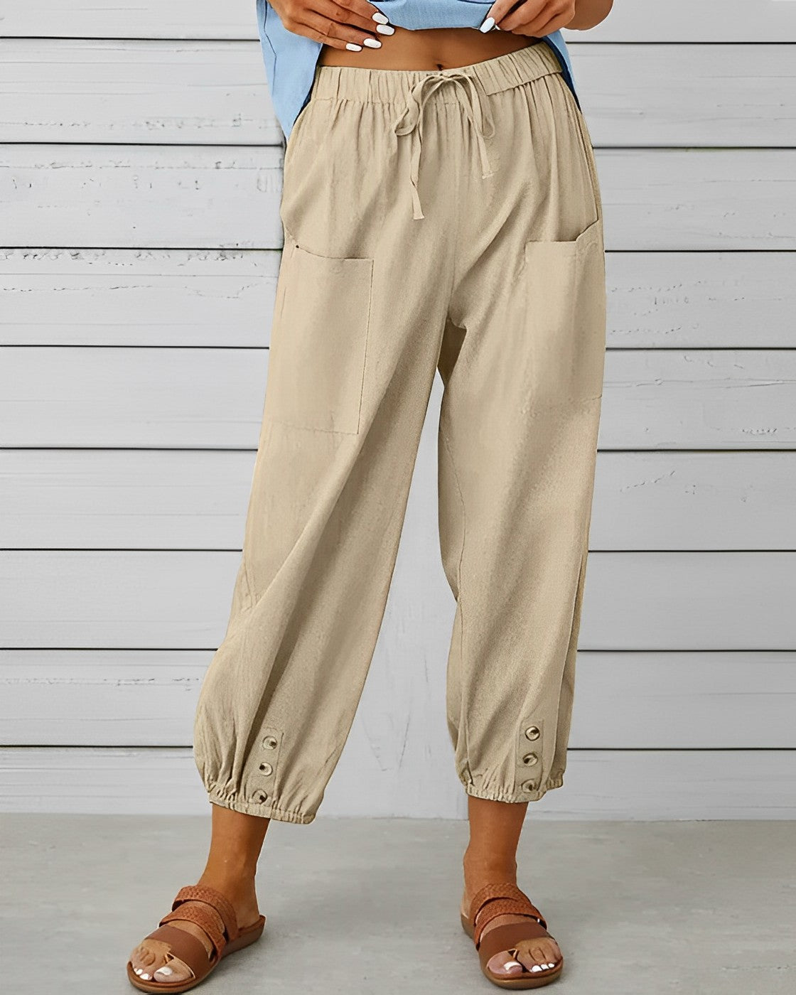Maya | Women's High-Waisted Wide Leg Pants, Casual