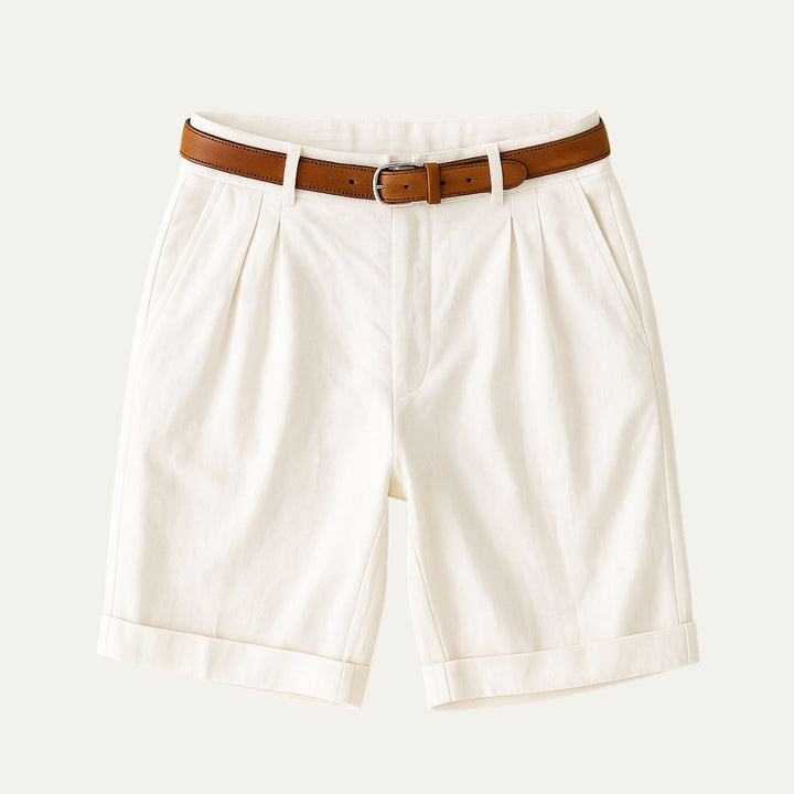 Men's Chino Shorts - Double Pleat - Summer Casual