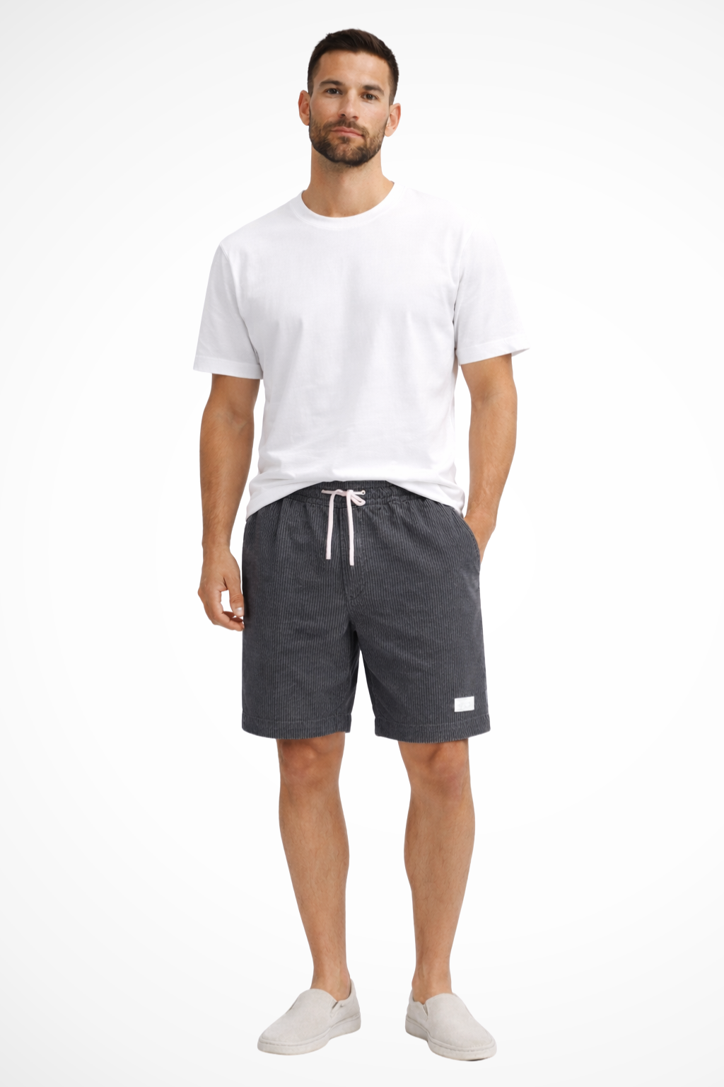 Men's Casual Corduroy Shorts - Relaxed Fit with Drawstring Waist