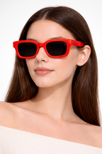Women's Retro Rectangle Frame Sunglasses - Summer Casual