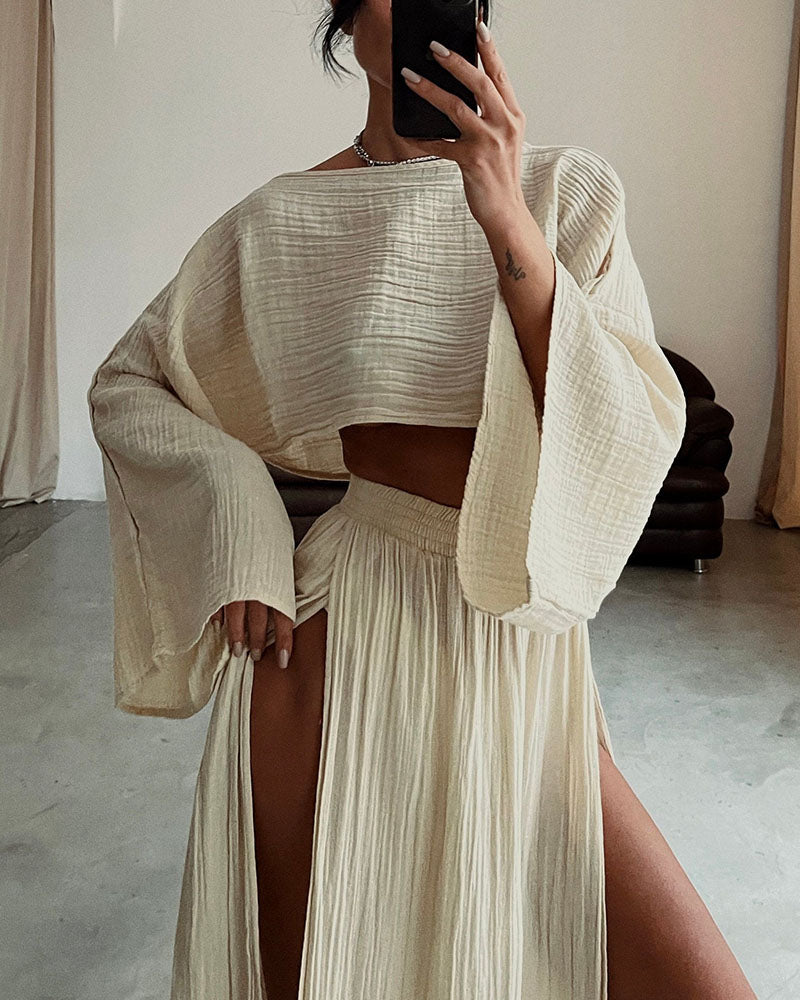 Sylvia | Women's Gauze Two-Piece Set, Casual