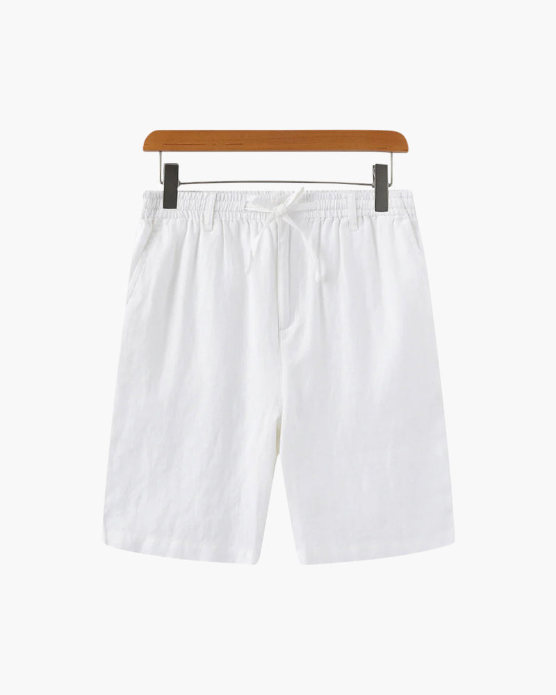 Men's Linen Shorts - Relaxed Fit with Zip Pocket Detail