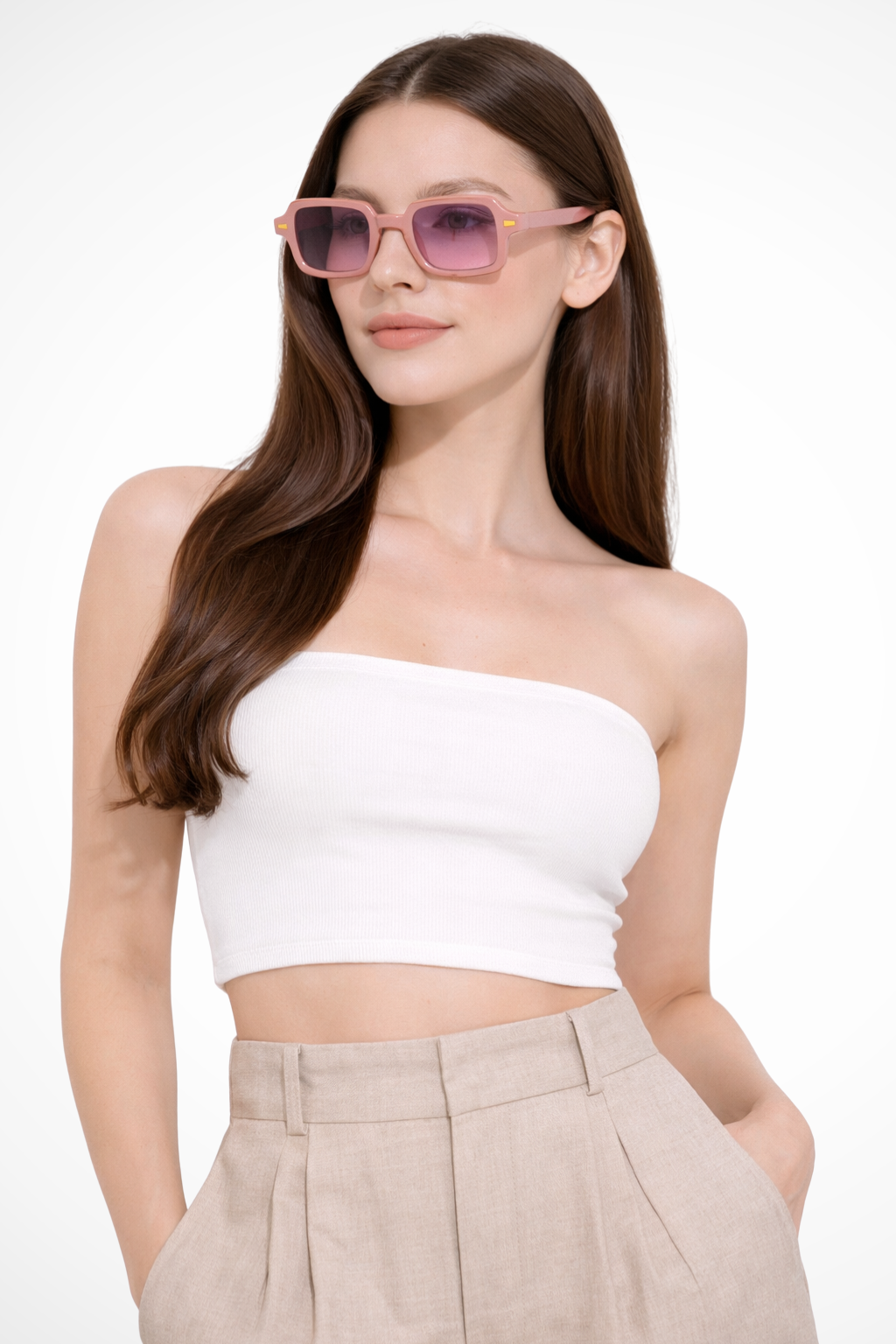 Women's Retro Square Frame Sunglasses - Summer Casual