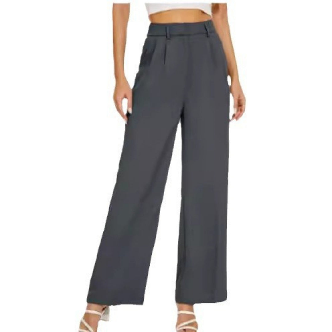 Emily | Women's High Waist Wide Leg Pants with Pockets