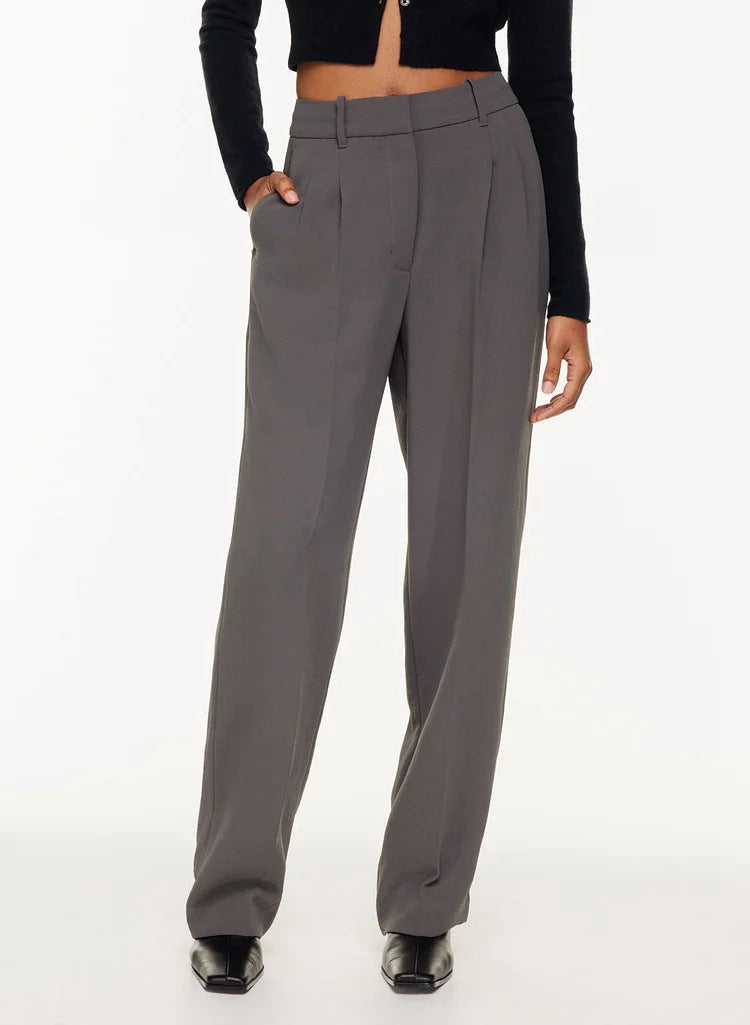 Emily | Women's High Waist Wide Leg Pants with Pockets