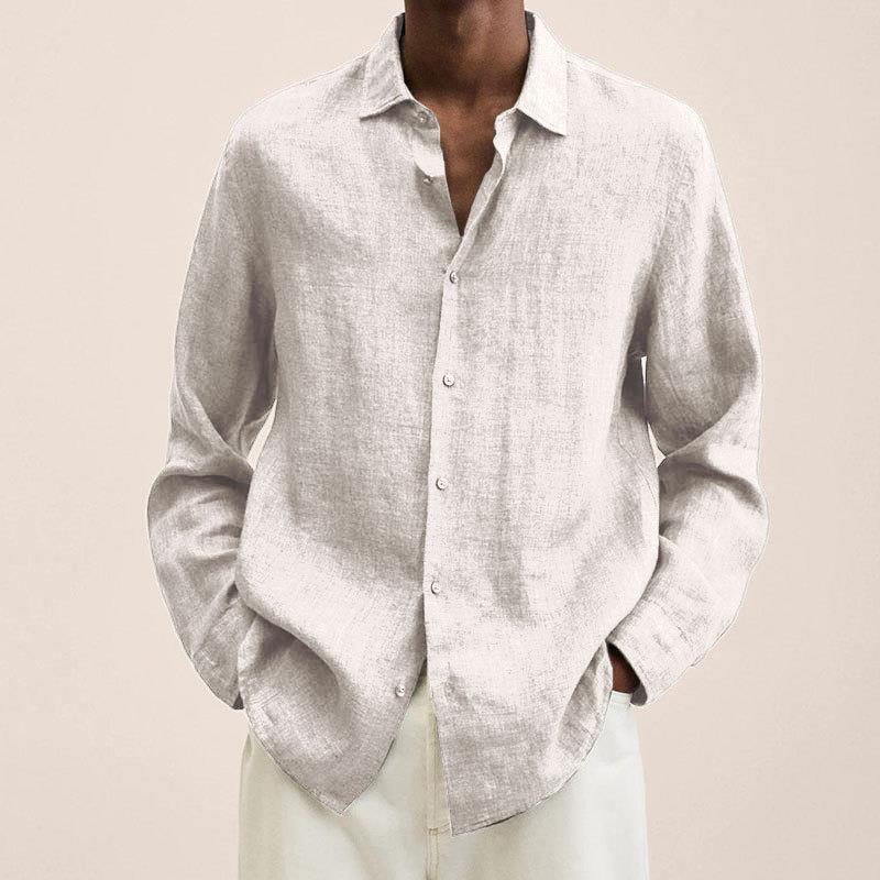 Men's Elegant Cotton Dress Shirt - Formal Occasion