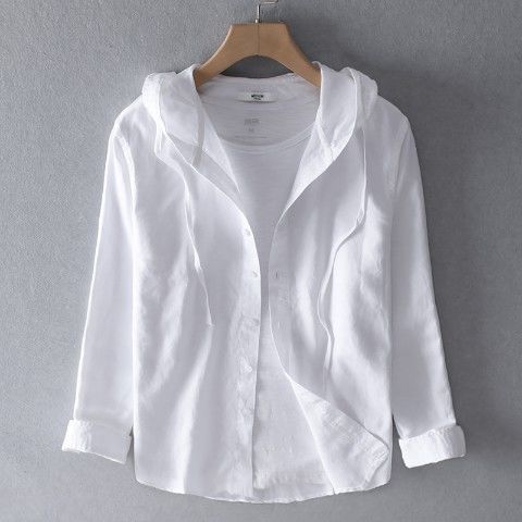 Men's Casual Linen Long Sleeve Shirt - Summer Comfort