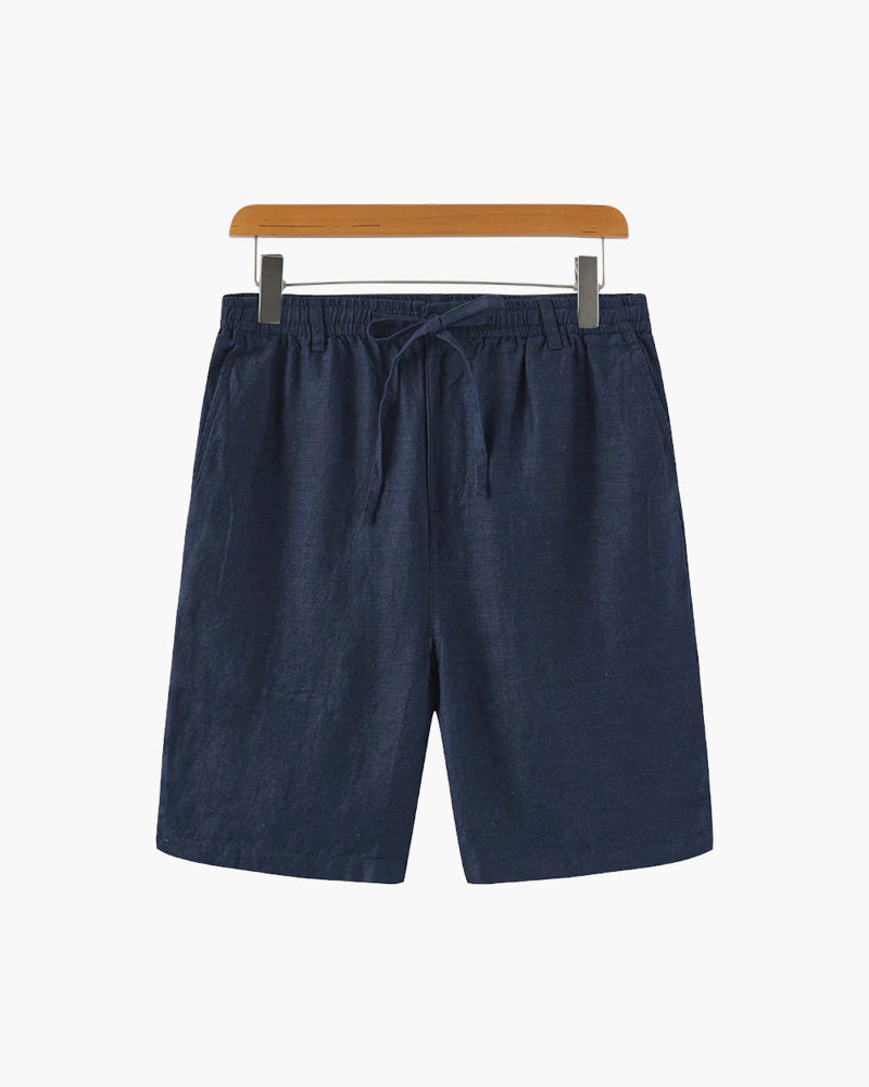 Men's Linen Shorts - Relaxed Fit with Zip Pocket Detail