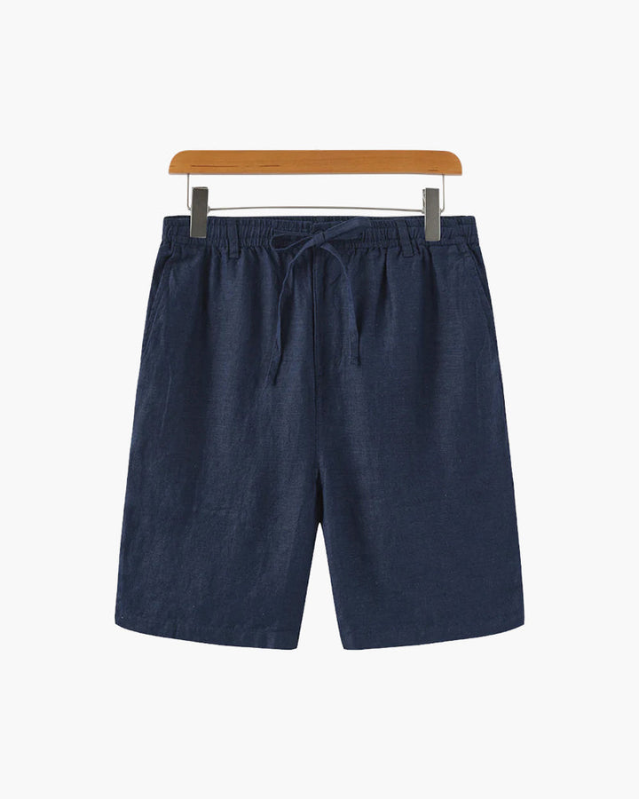 Men's Linen Shorts - Relaxed Fit with Zip Pocket Detail