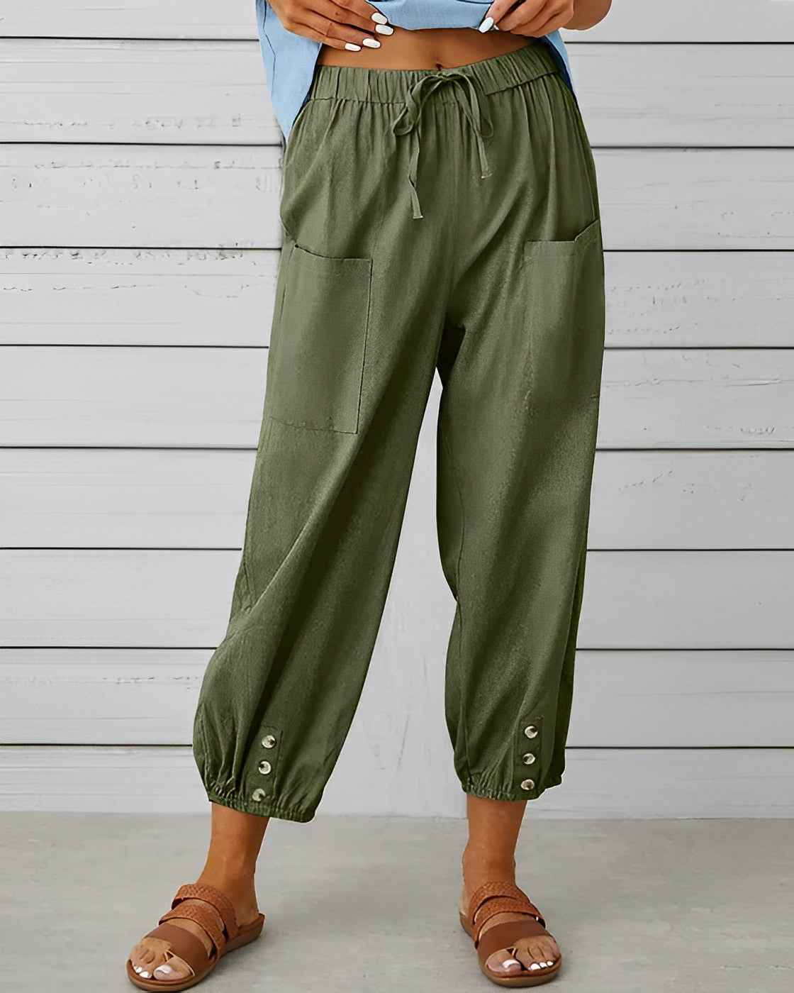 Maya | Women's High-Waisted Wide Leg Pants, Casual
