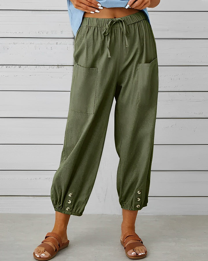 Maya | Women's High-Waisted Wide Leg Pants, Casual