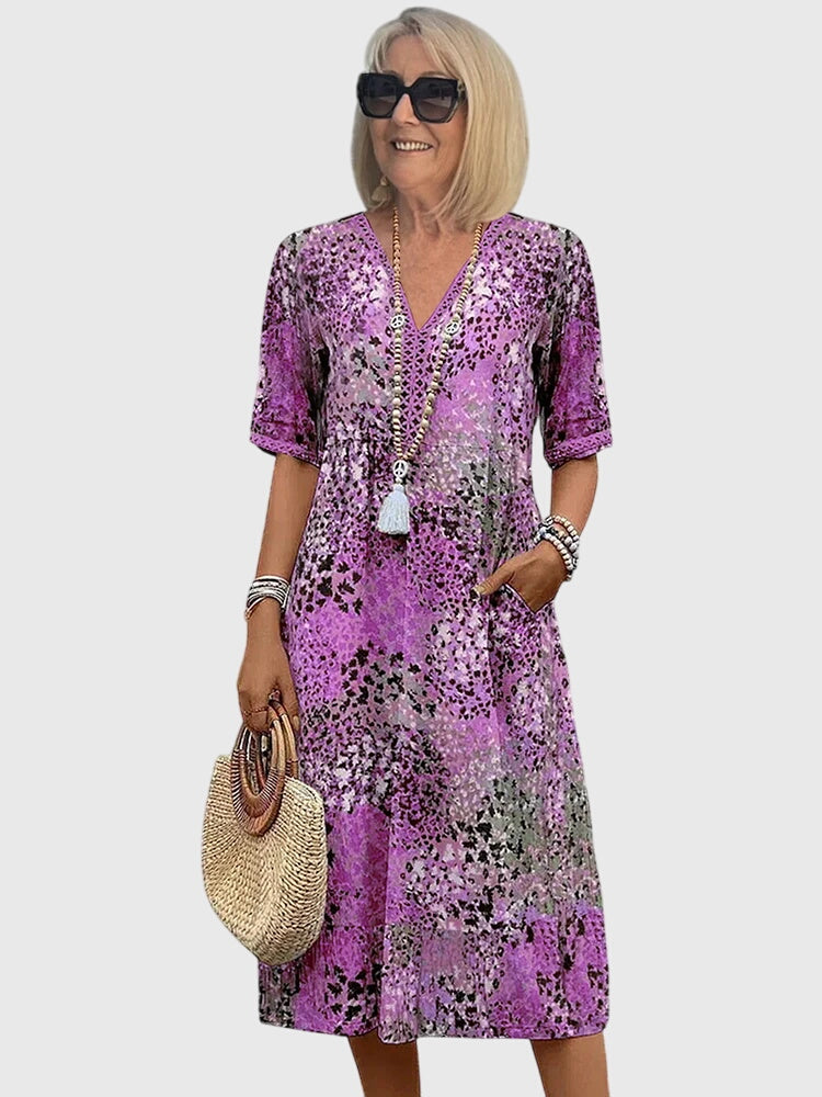 Emily | Women's Floral Midi Dress, Spring