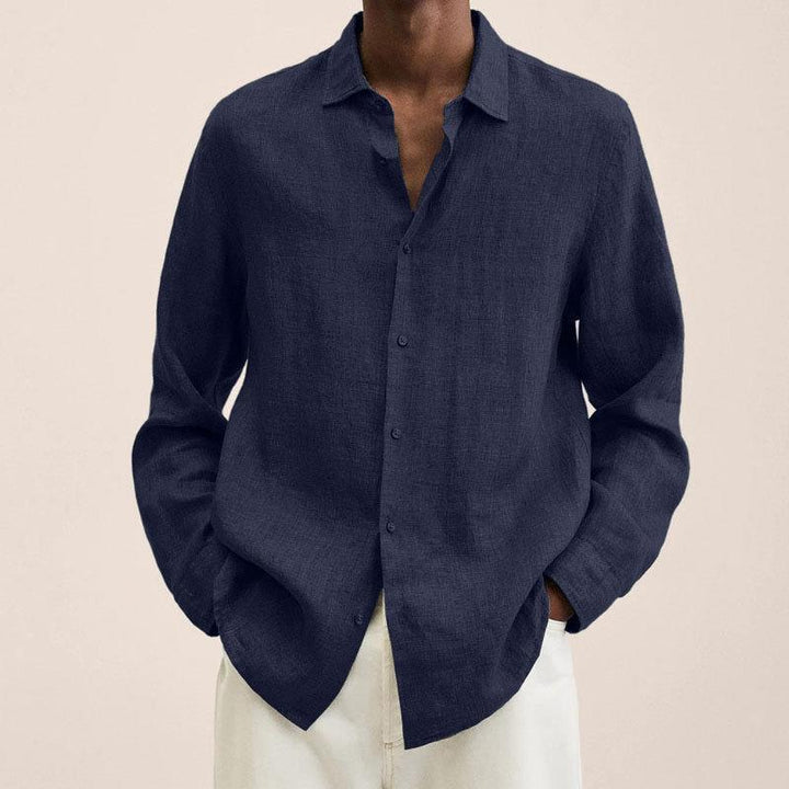 Men's Elegant Cotton Dress Shirt - Formal Occasion