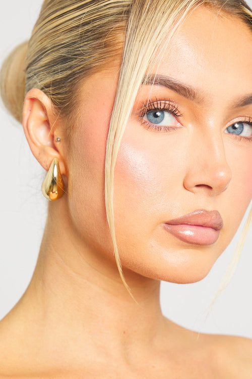 Women's Chunky Teardrop Earrings - Fashion Accessory
