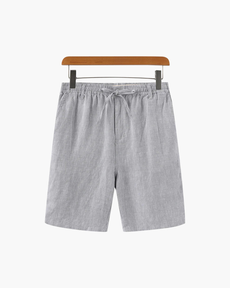 Men's Linen Shorts - Relaxed Fit with Zip Pocket Detail