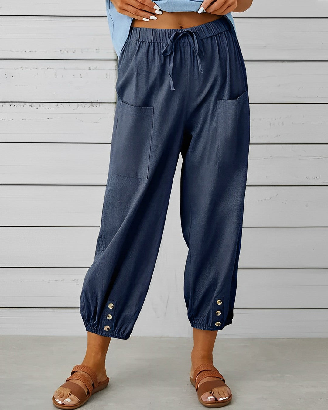 Maya | Women's High-Waisted Wide Leg Pants, Casual