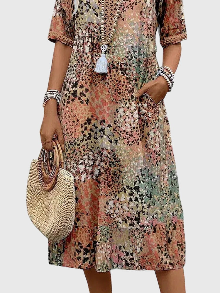 Emily | Women's Floral Midi Dress, Spring