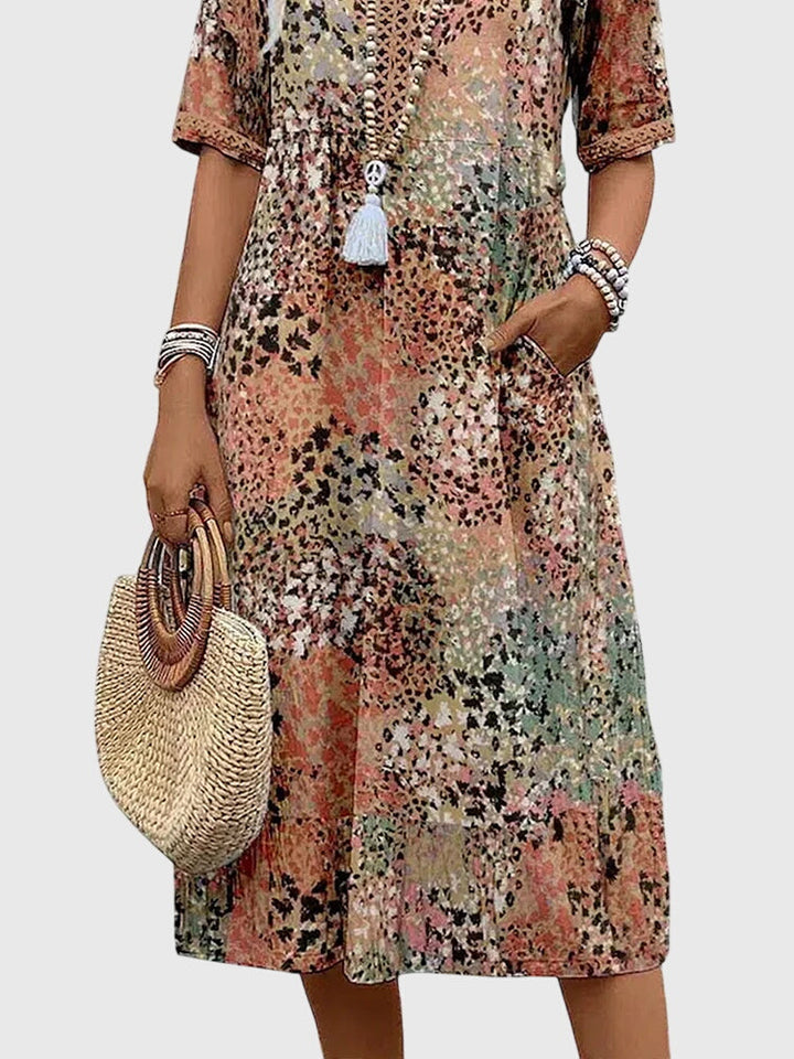 Emily | Women's Floral Midi Dress, Spring