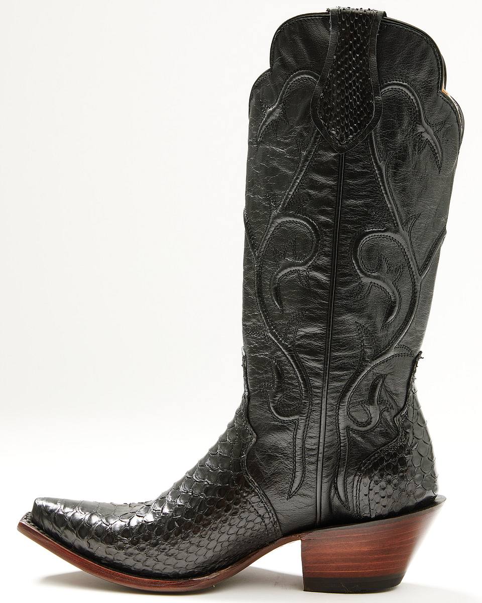 Women's Tall Western Python Snip Toe Boots