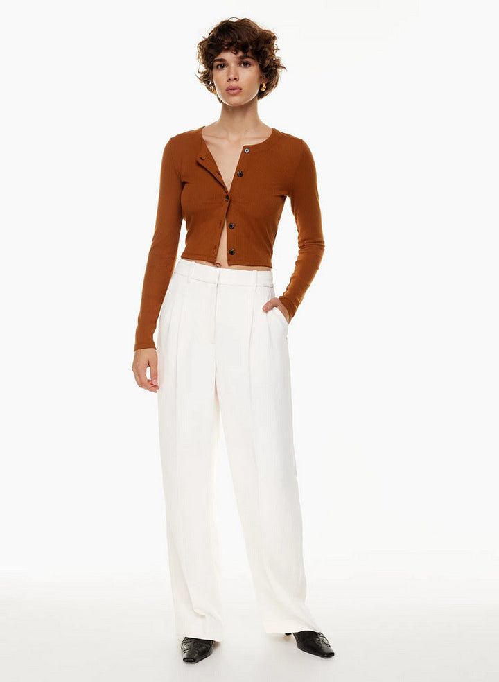 Emily | Women's High Waist Wide Leg Pants with Pockets